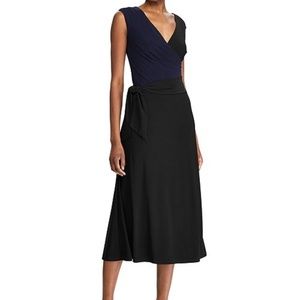Lauren Ralph Lauren Self Tie Midi Dress
